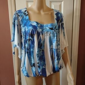 Cato women's size large scrunchie bottom blouse shirt top